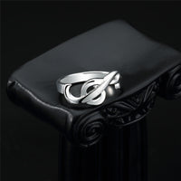 Conductor's Motion G-Clef Silver Ring