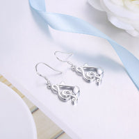 Treble Clef & Eighth Note Drop Earrings