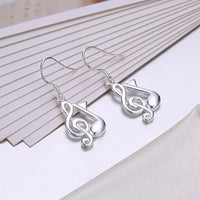 Treble Clef & Eighth Note Drop Earrings