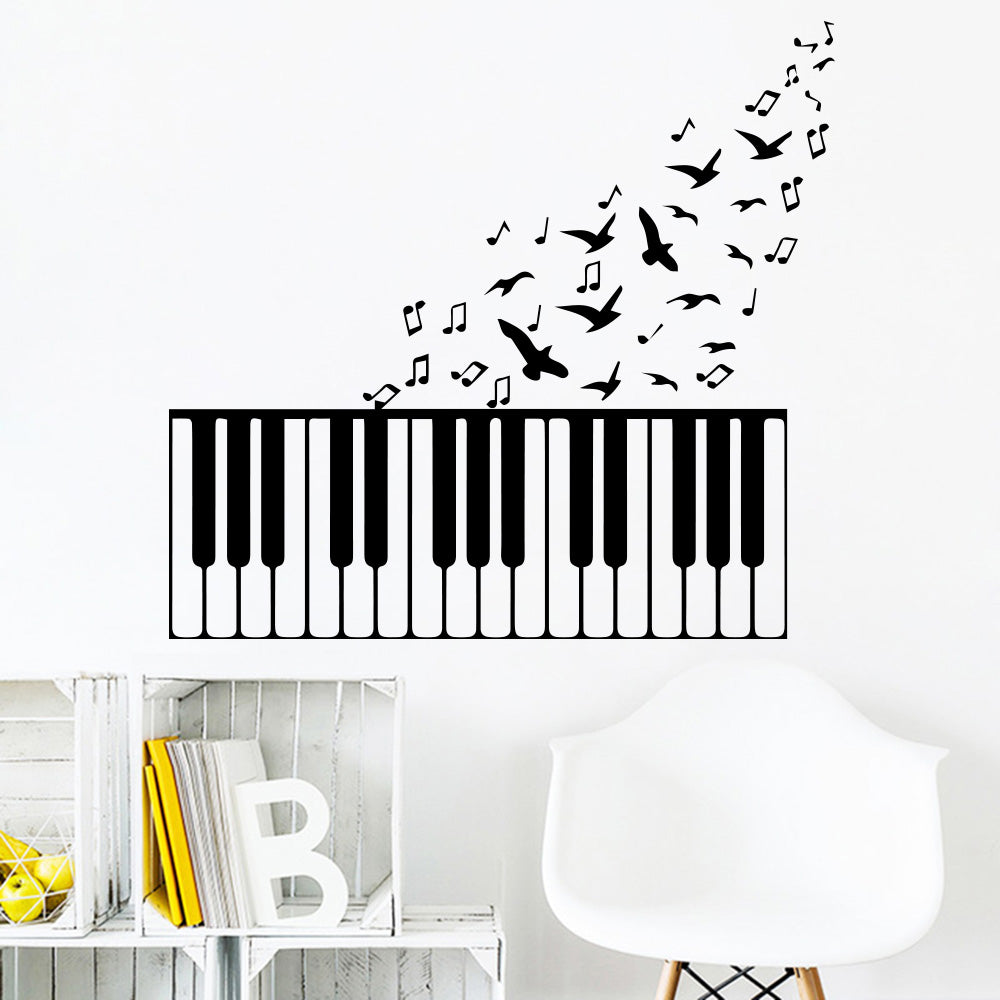 "Soaring Birds Piano" Wall Sticker