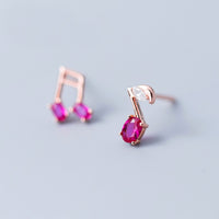 Pink Kiss Music Silver Studs