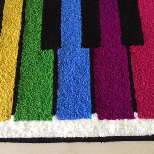 Rainbow-Colored Piano Foot Mat