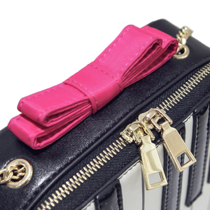 Square Keyboard Purse With Pink Bow